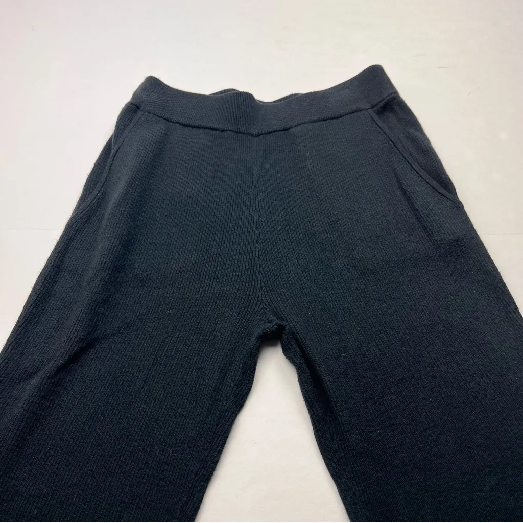 Favorite Daughter Cotton Cashmere Blend‎ Ribbed Pants Women Size XS Black Flare - Image 11