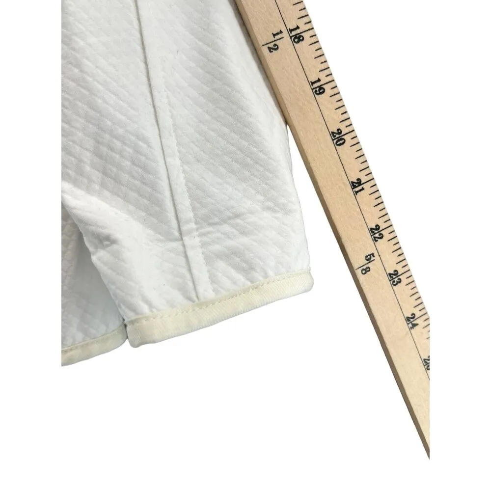 Rag & Bone Abby Jacket Womens XS White Cotton Relaxed Fit Open Belted Minimalist - Image 9