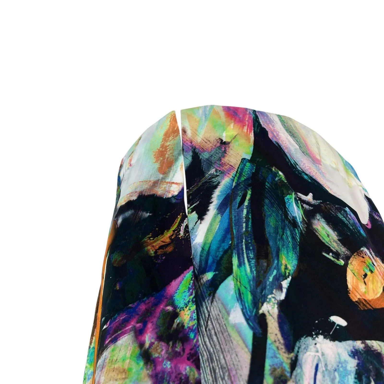 Black Halo Yara Cocktail Dress One Shoulder Colorful‎ Abstract Print Size 4 - Image 7