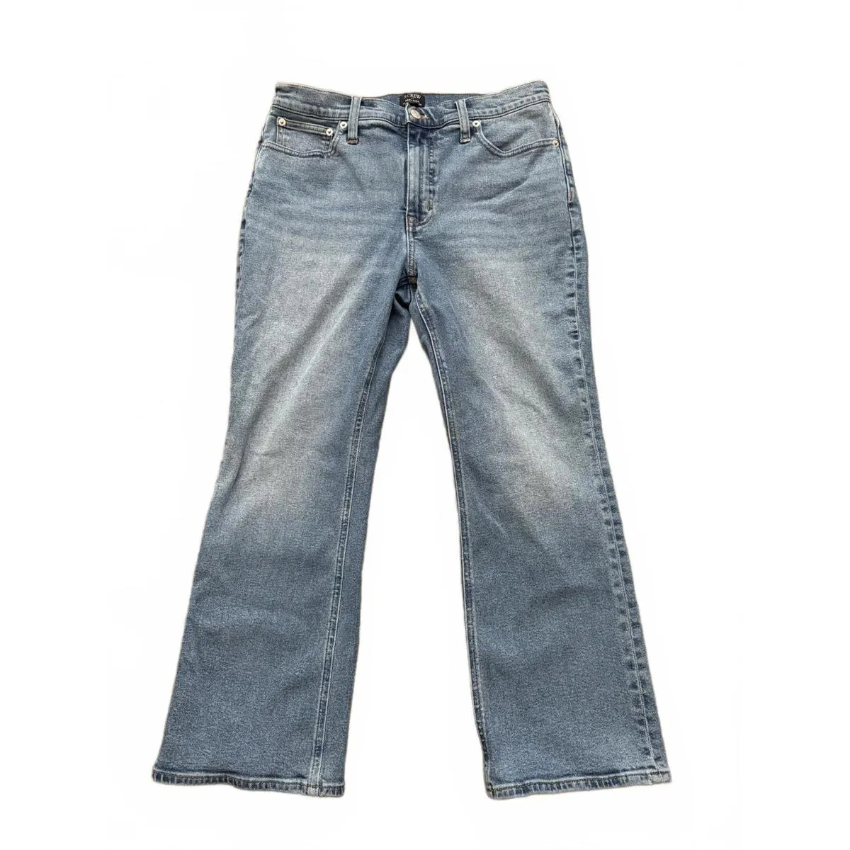 J. Crew Women's Mid Rise Flare Cropped Denim Jeans Size 29 Small Blue Streetwear - Image 2