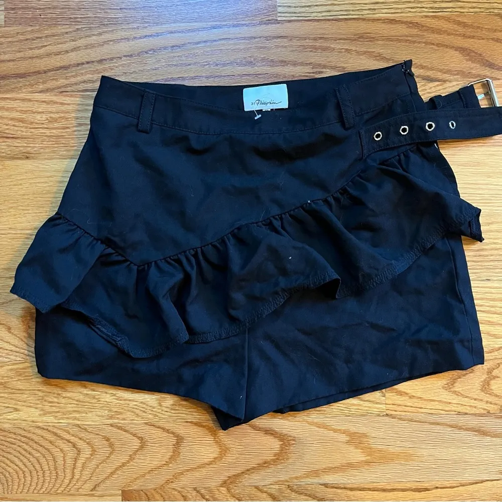 3.1 Phillip Lim Black Belted Skort Size 10 - Image 5