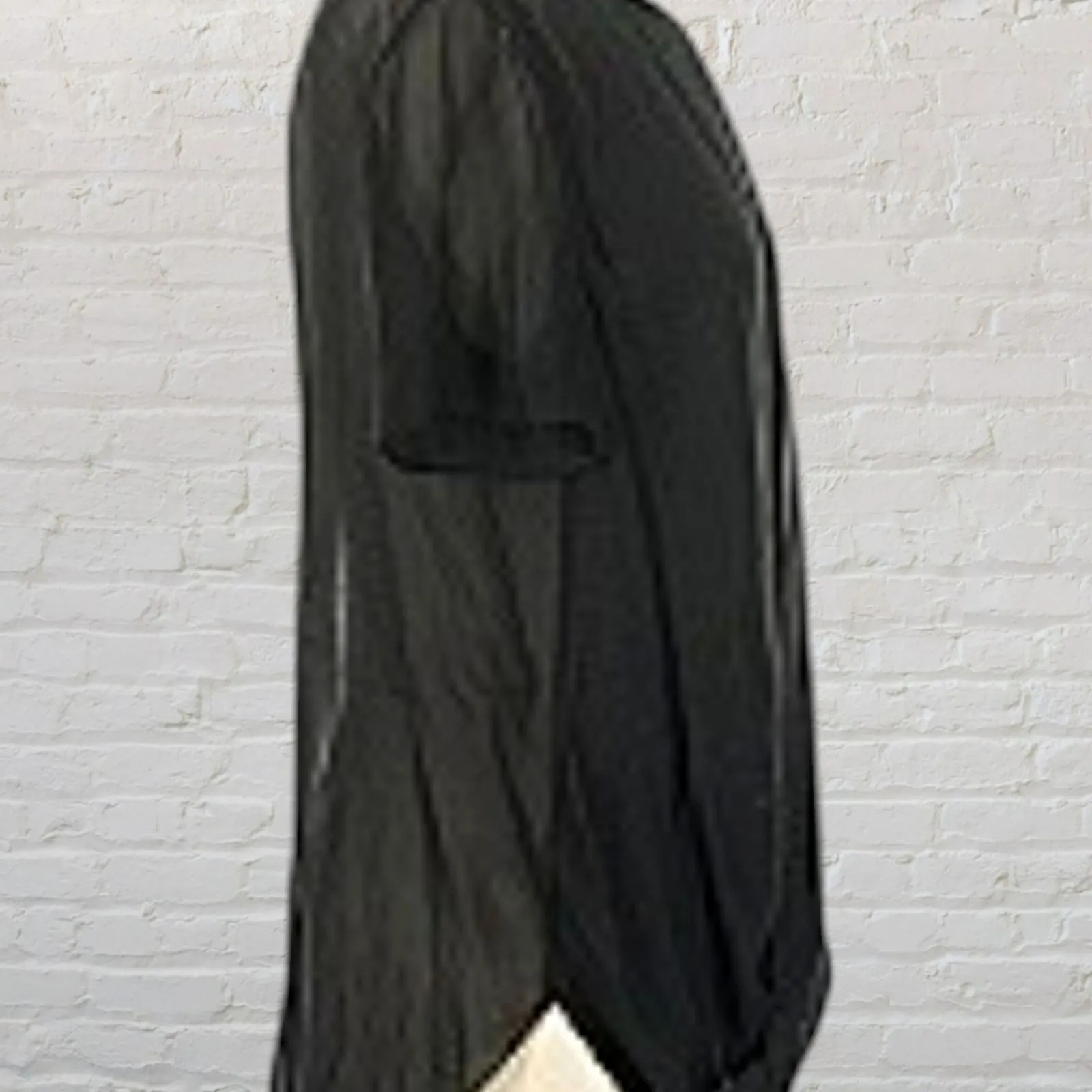 Aritzia Babaton Black Silk Chiffon Top Size S Sheer Hi-Low - Image 14