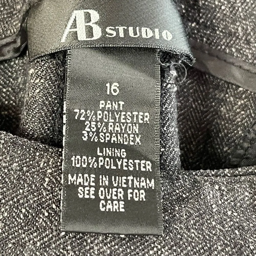 AB STUDIO Wide Leg Dark Grey Dress Pant, Size 16‎ - Image 5