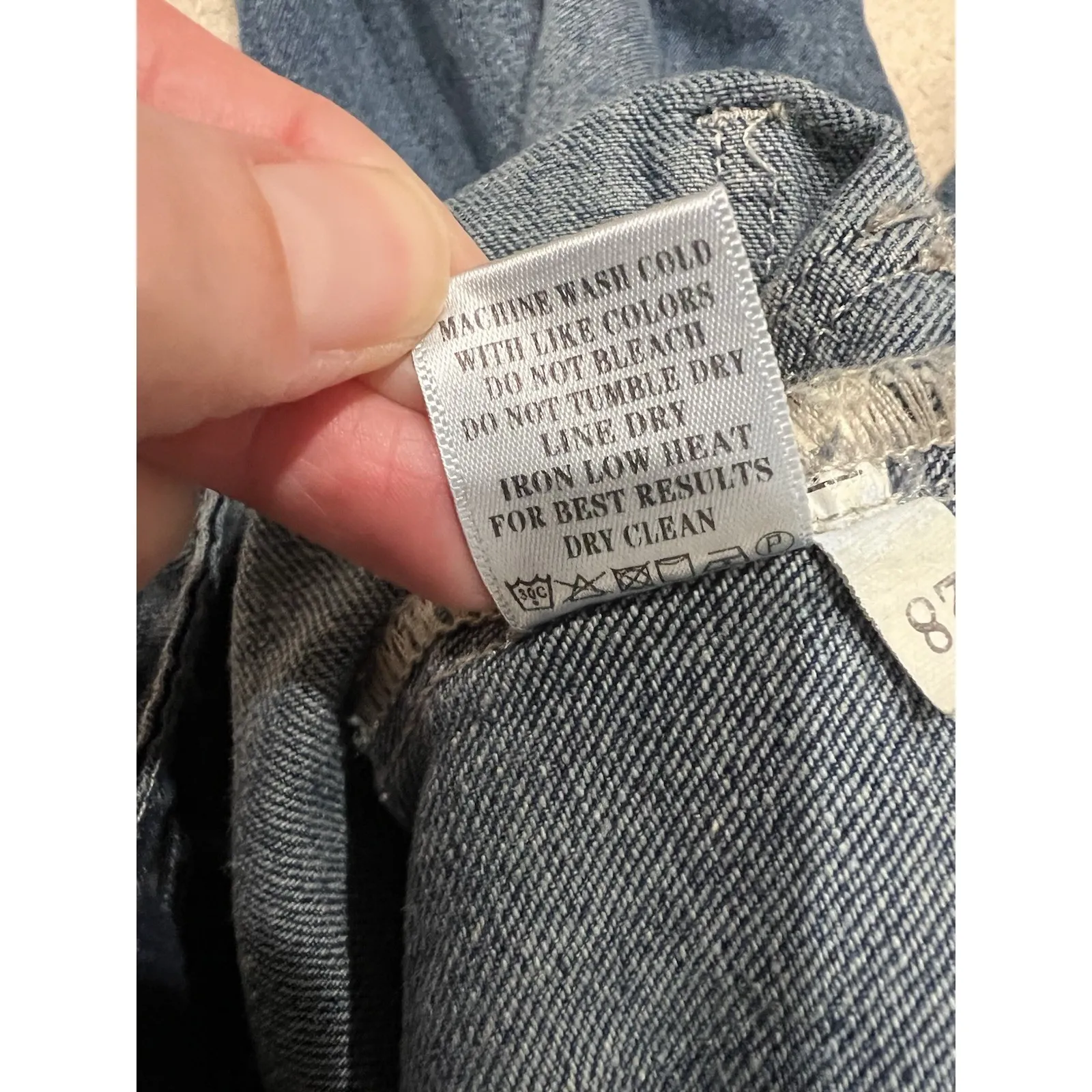 Very J Women's Rope Barrel Leg Blue Jeans Size 28 Wide Leg Boho Baggy - Image 7