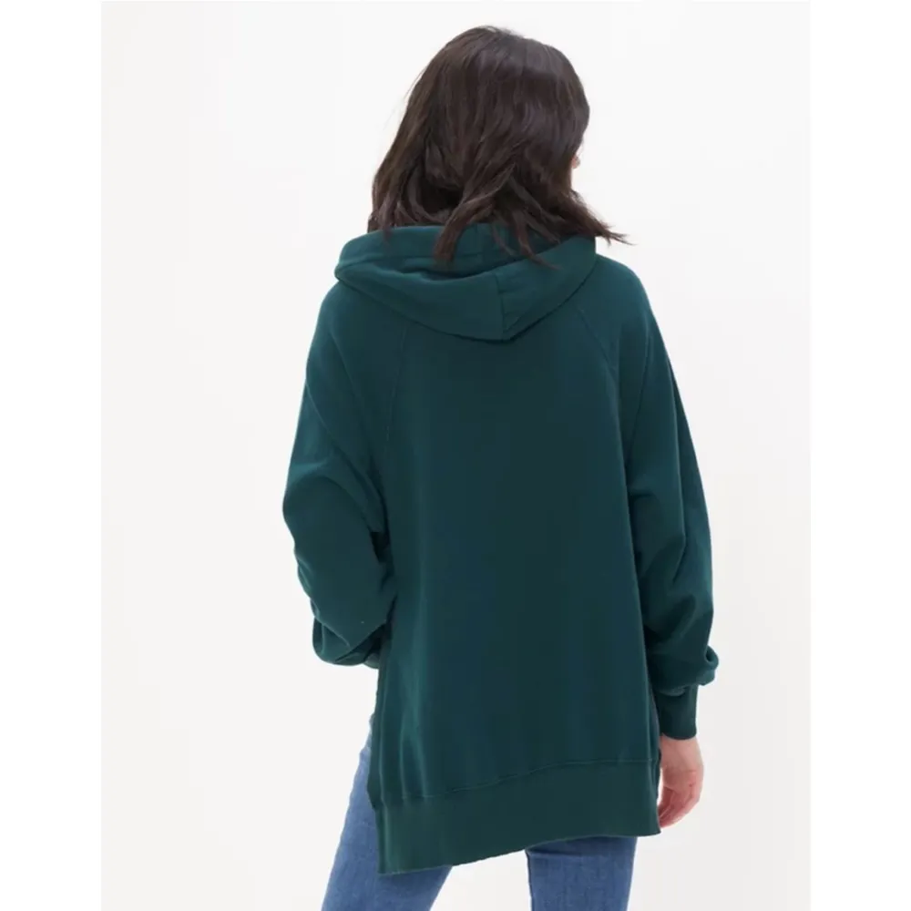 american eagle oversized hangout hoodie boho slouchy deep turquoise size s - Image 5