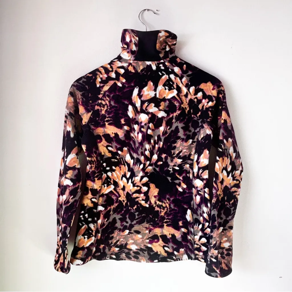 Columbia Women’s Fleece 1/4 Zip Pullover in Artic Air Floral Small - Image 7