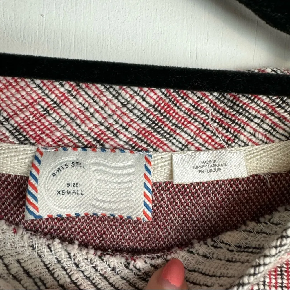 Anthropologie Postmark Etched Sunset Pullover Top Sz XS Pockets Art to Wear - Image 12