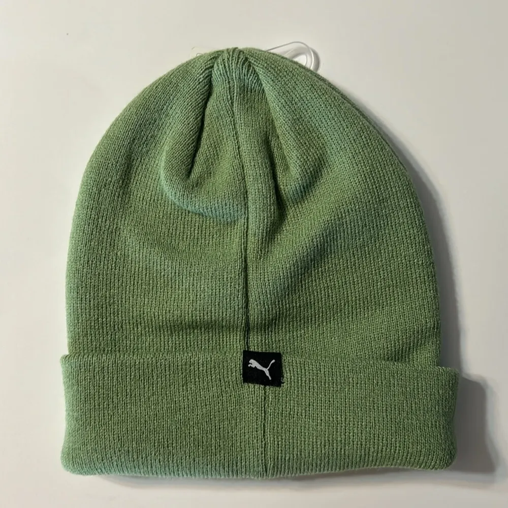 Puma Unisex Logo Knit Beanie Green NWT - Image 2