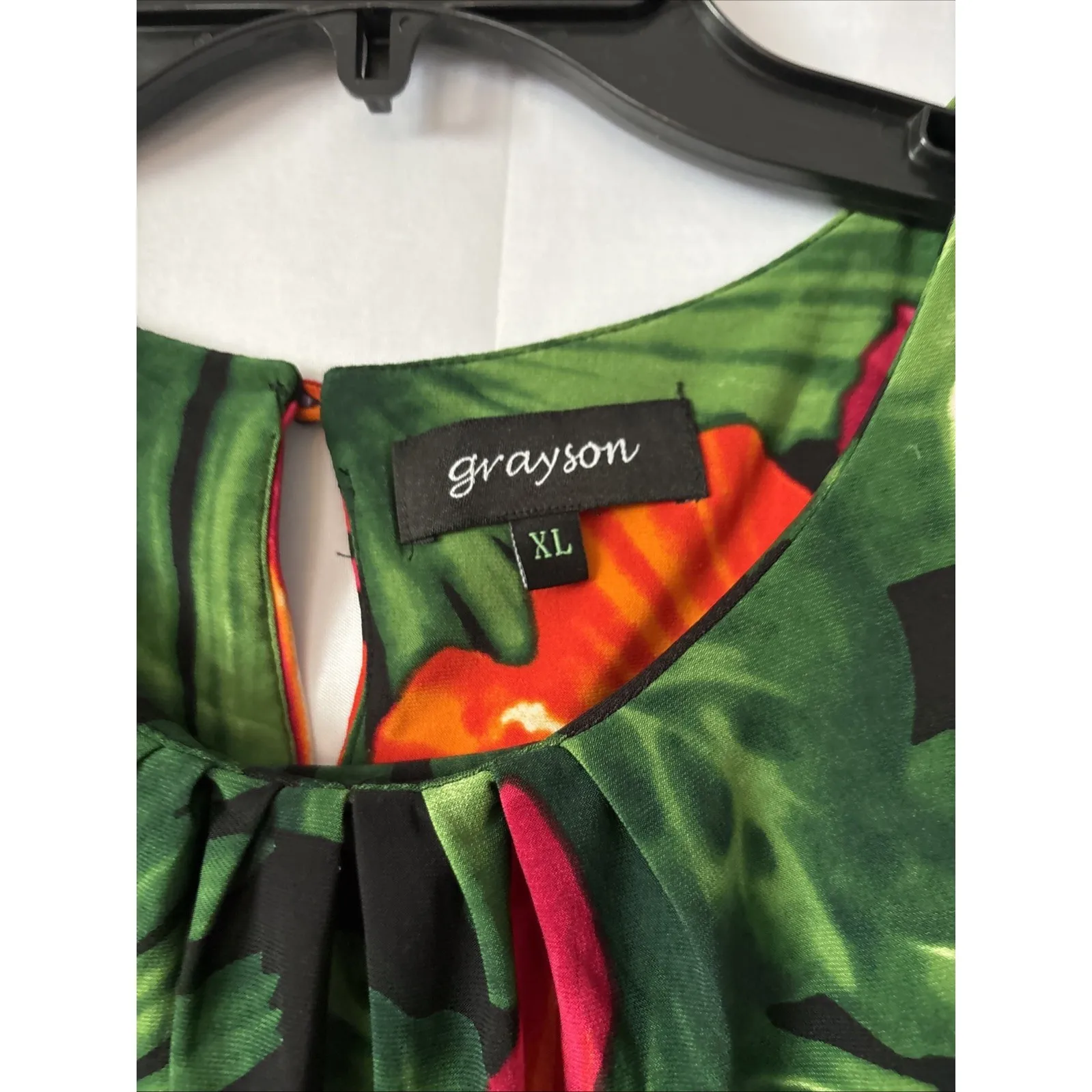 GRAYSON Womens Tank Top Size XL Tropical Floral Sleeveless ResortCruise Vacation - Image 2