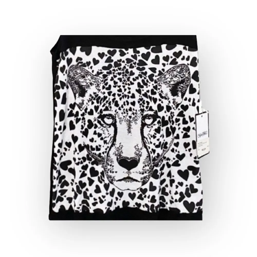 new Lauren Moshi ❤︎ Wendy Heart Face Leopard Hi Lo Tank Top ❤︎ Black ❤︎ Small - Image 10