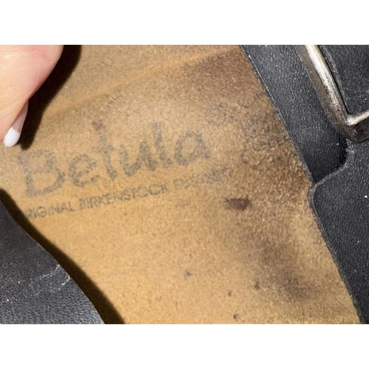 Birkenstock Betula Sydney Birko-Flor Double Buckle Black Leather Cork Sandals 38 - Image 11