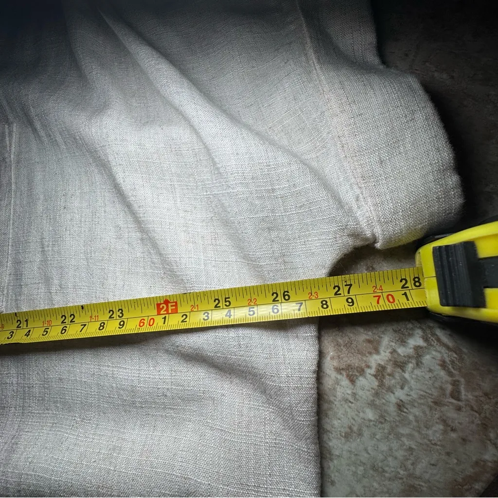 Soft Surroundings Shirt Womens L Oatmeal Crinkle‎ Coastal Gran Lagenlook Cottage - Image 7