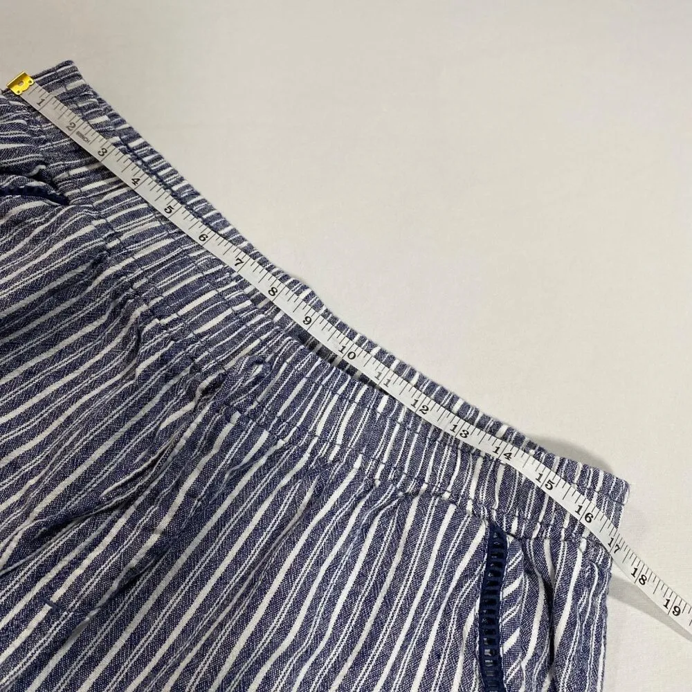 Blue & White Striped Womens Lounge Pants XL By Briggs - Image 5