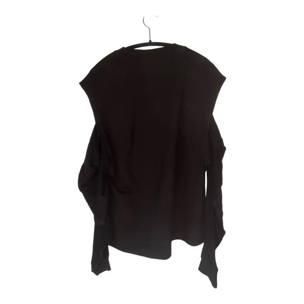 RtA Cut Out Shoulder Black Long Sleeve Crewneck Top NWT Size Large - Image 4