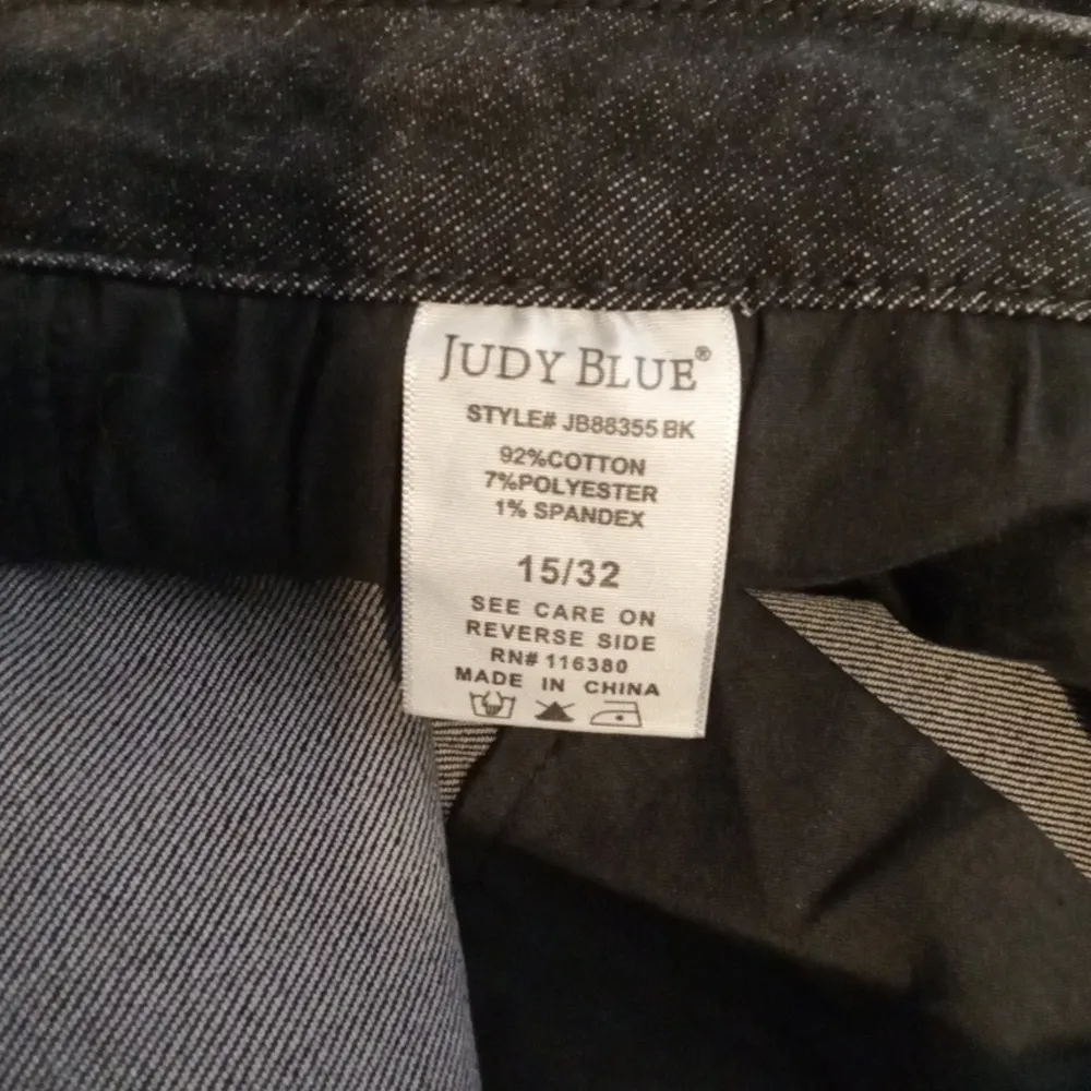 Judy Blue High Waisted Button Fly Wide Leg Trouser Jeans Black Size 32 Women - Image 8