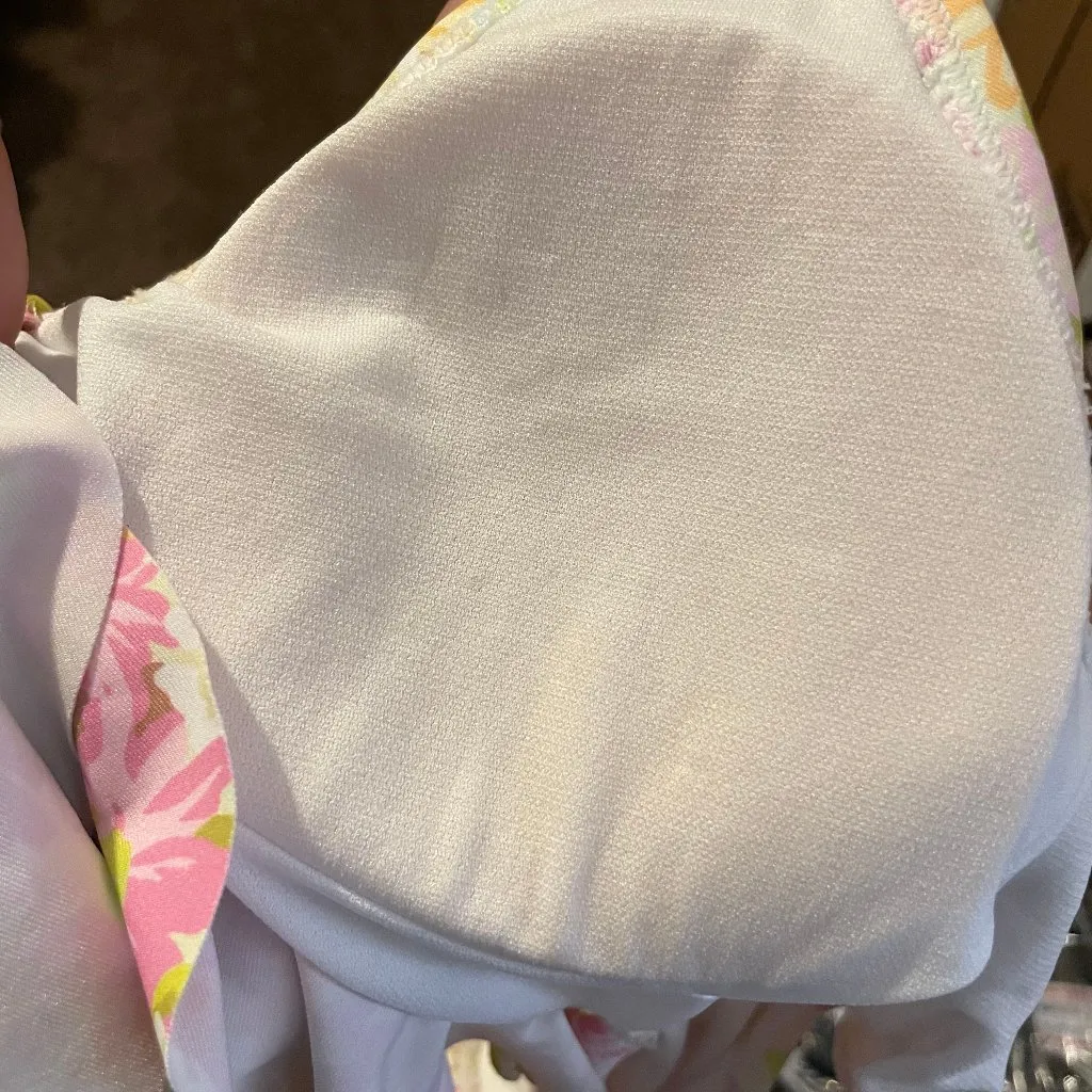 Women's Tropical Floral One Piece Ruffle Cut Out One Piece Swimsuit M - Image 8