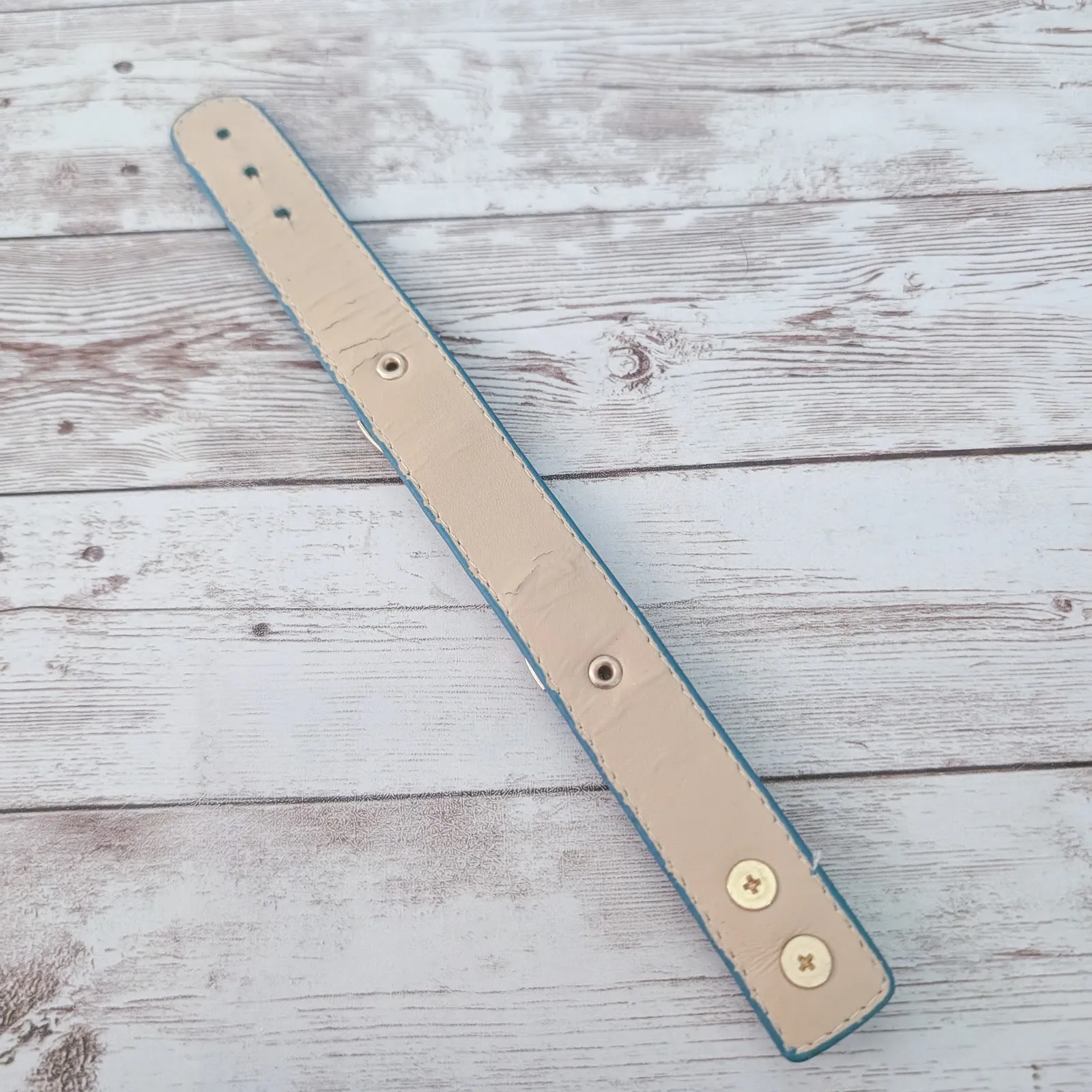 Blue & Gold Tone Cuff Bracelet - Image 5