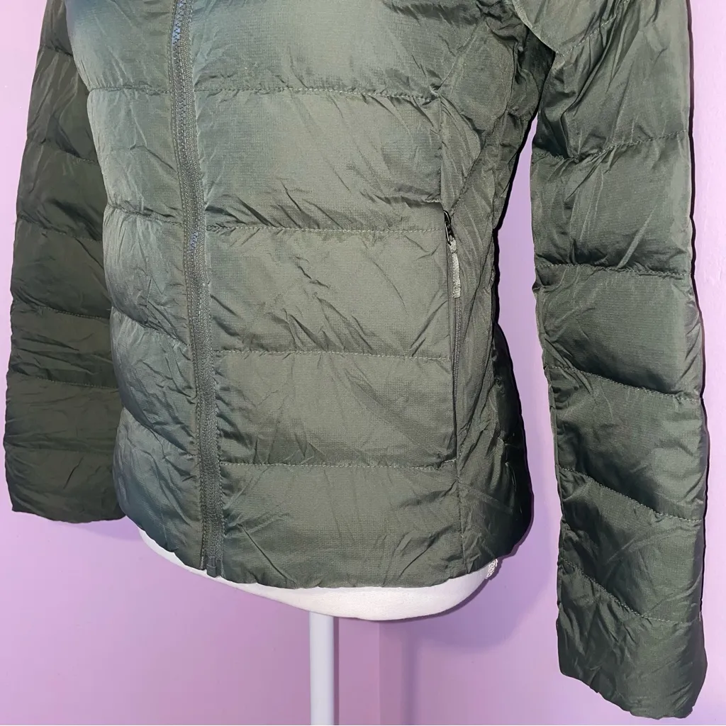 The North Face Women S Flare II 550-Down Insulated Puffer Jacket Olive Green - Image 3