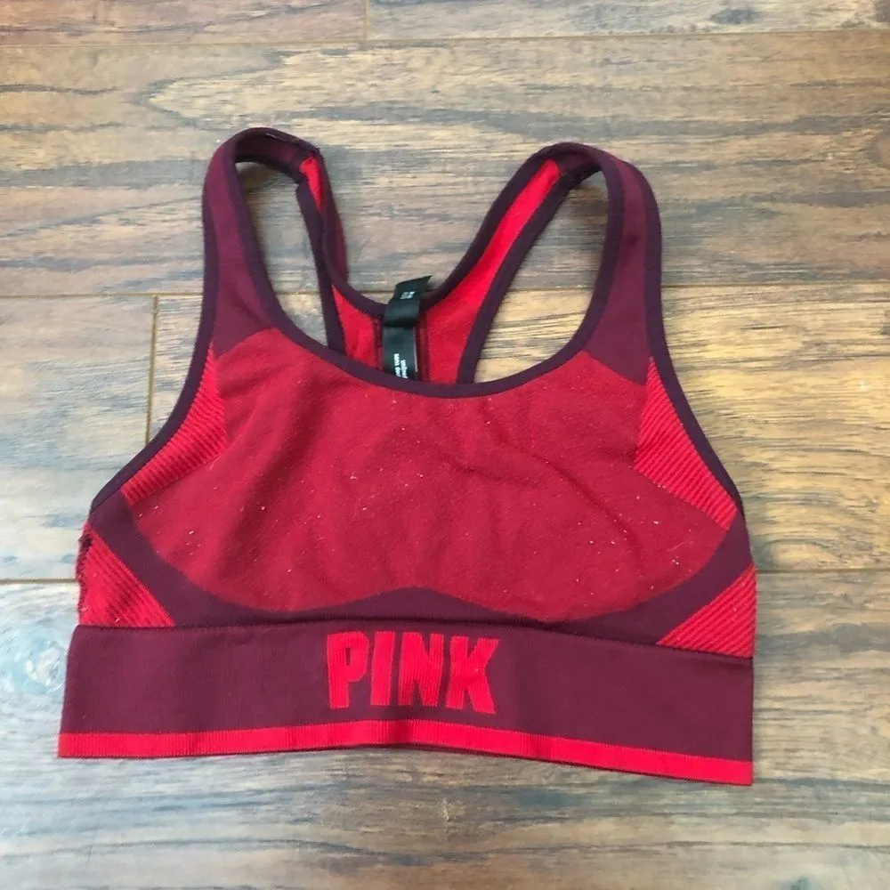 PINK VS Victoria Secret red sports activewear bra - Image 4
