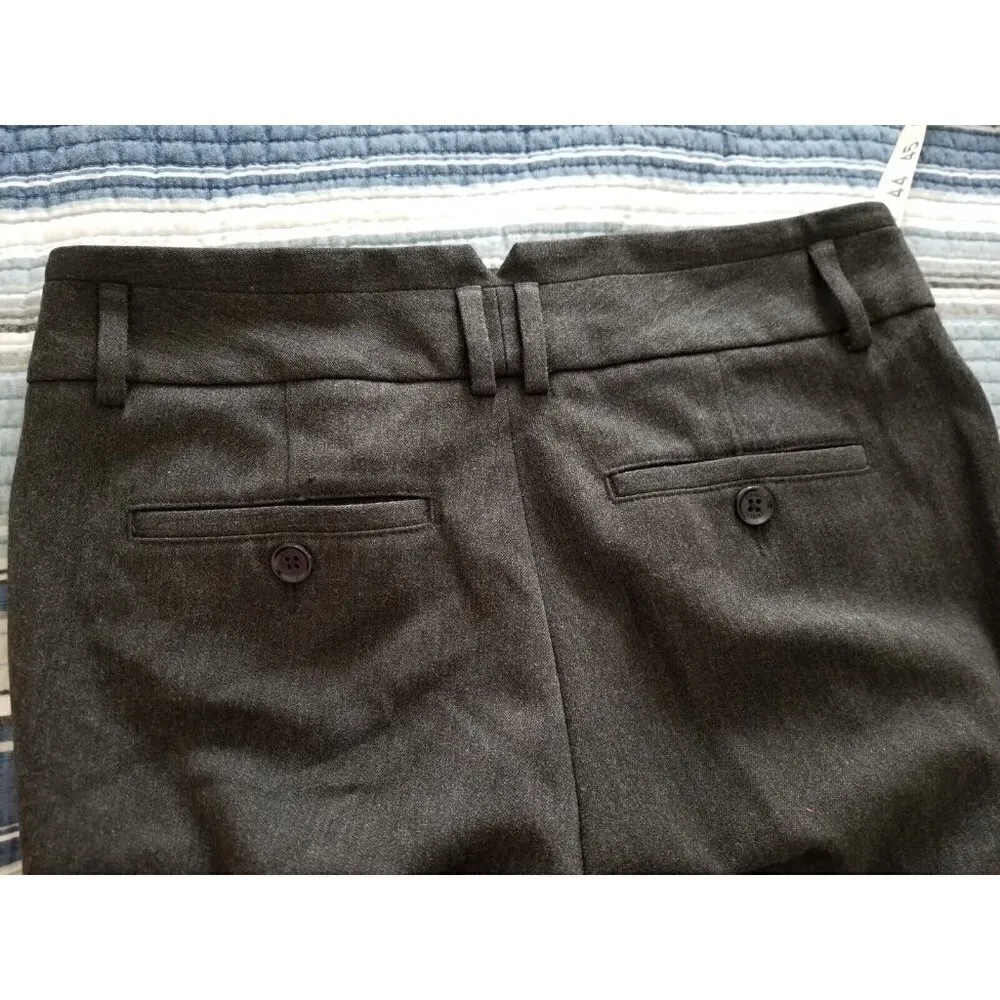 EXPRESS Gray Low Rise Straight Leg Stretch Career Pants Trousers Slacks Sz 00R - Image 2