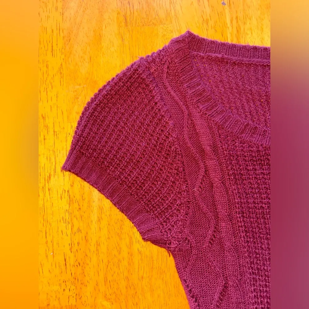 Women's Burgundy Knit Dress - Image 9