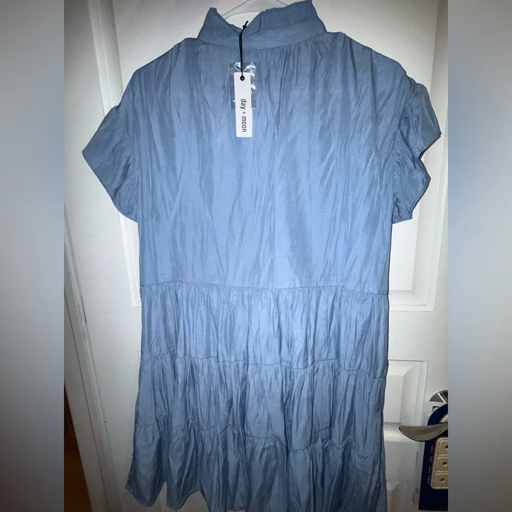 Day + moon Blue Button-Down Dress - Image 2