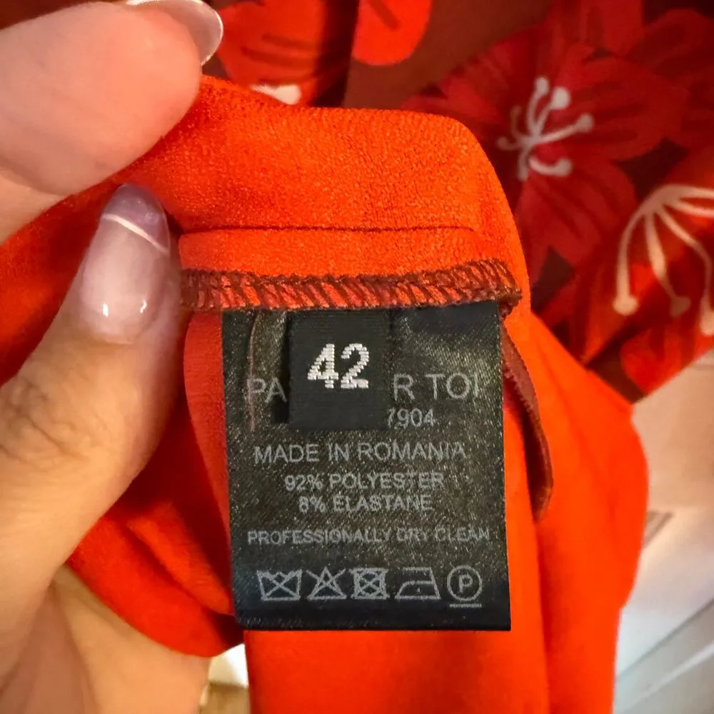 Dodo Bar Or Melody Dress Asymmetrical Midi Linda Bordo Red Size 42 NEW - Image 8