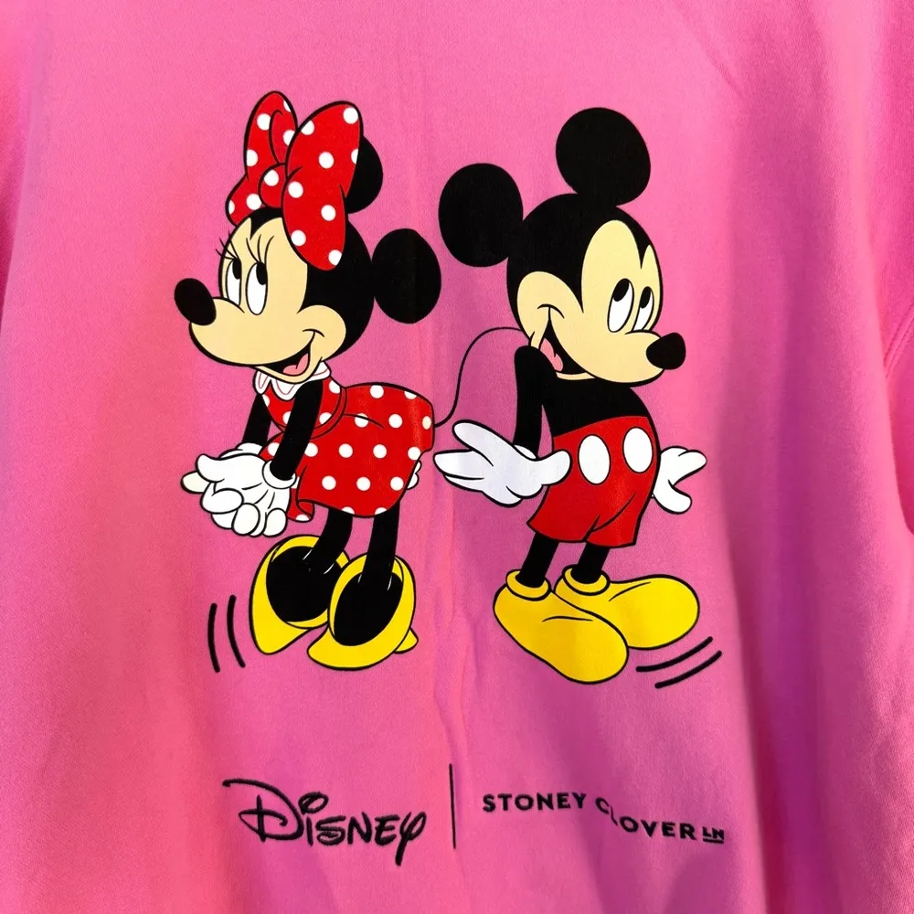 Stoney Clover Lane x Disney Minnie Mickey Mouse hot pink oversize sweatshirt XXL - Image 9
