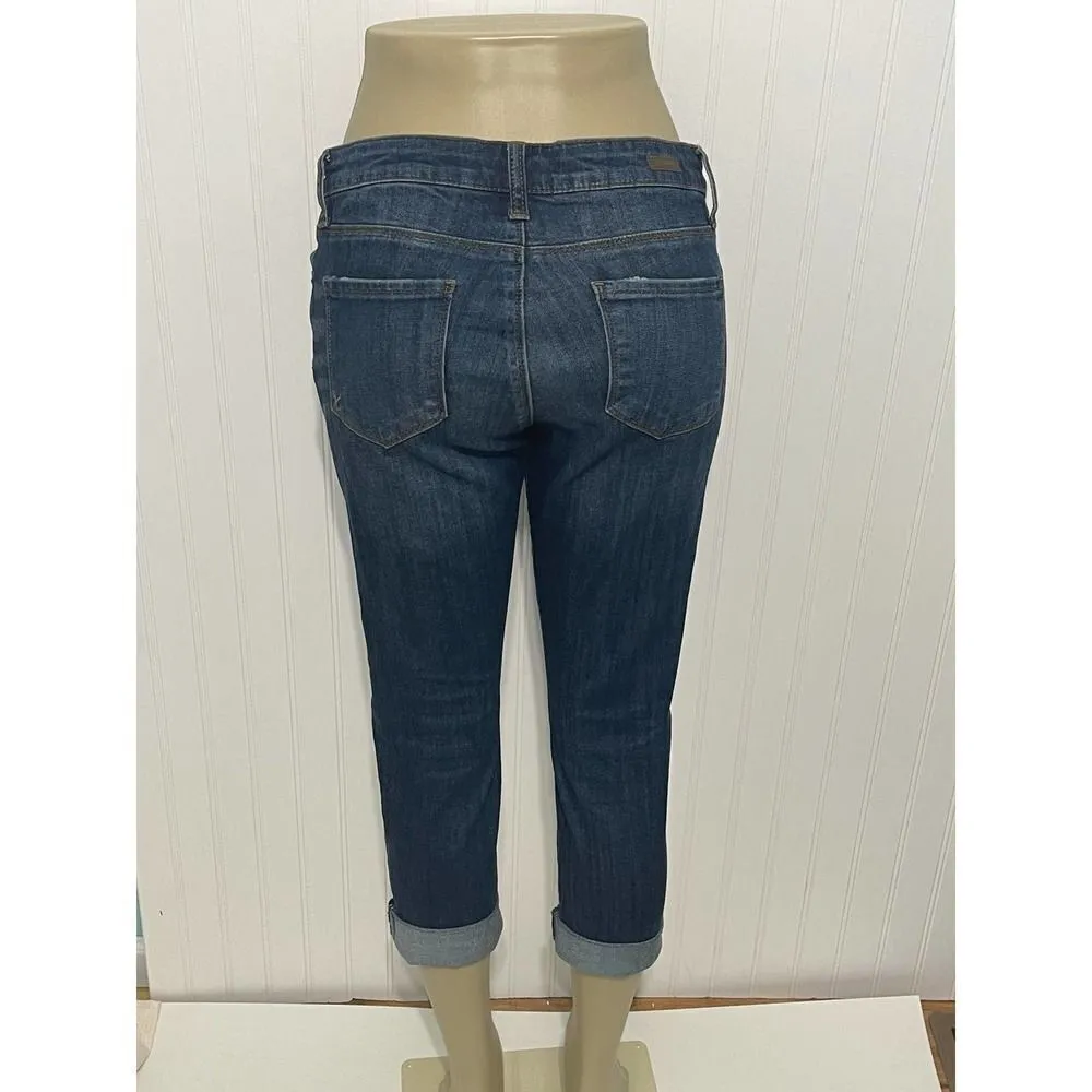 Kut From The Kloth Reese‎ Distressed Denim Ankle Jeans Medium Wash 6 Petite - Image 6