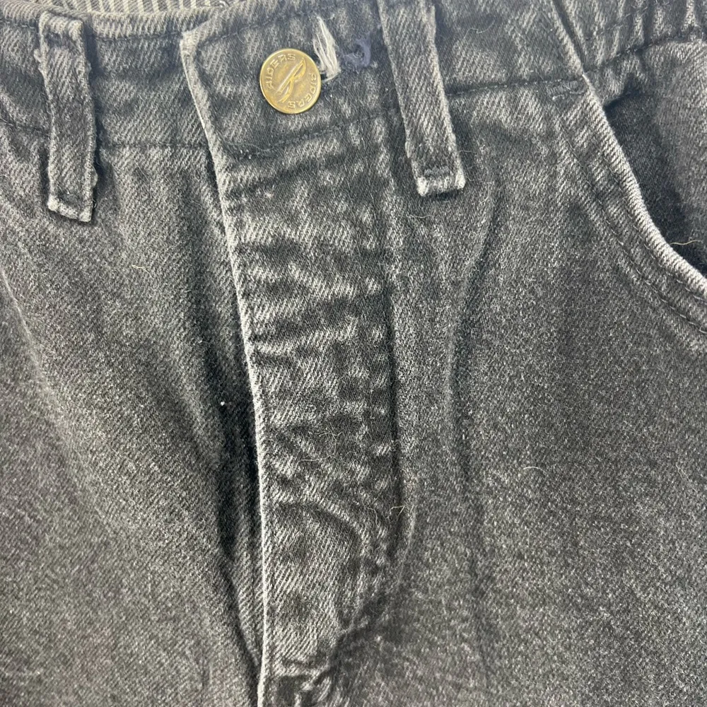 Vintage Lee Riders no back pockets black denim jeans 90s 10 high waist straight - Image 4