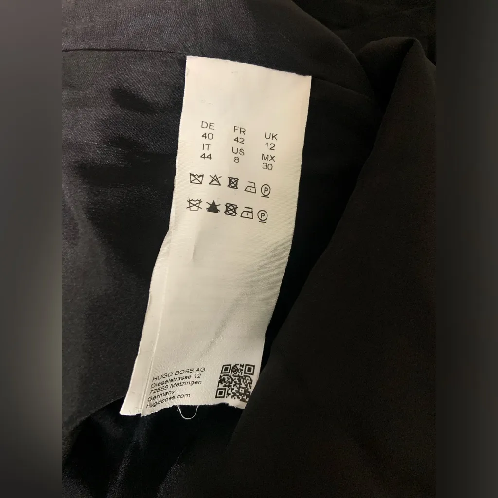 Hugo Boss Sz 8 Black Sheath Career Office Dress - Image 9