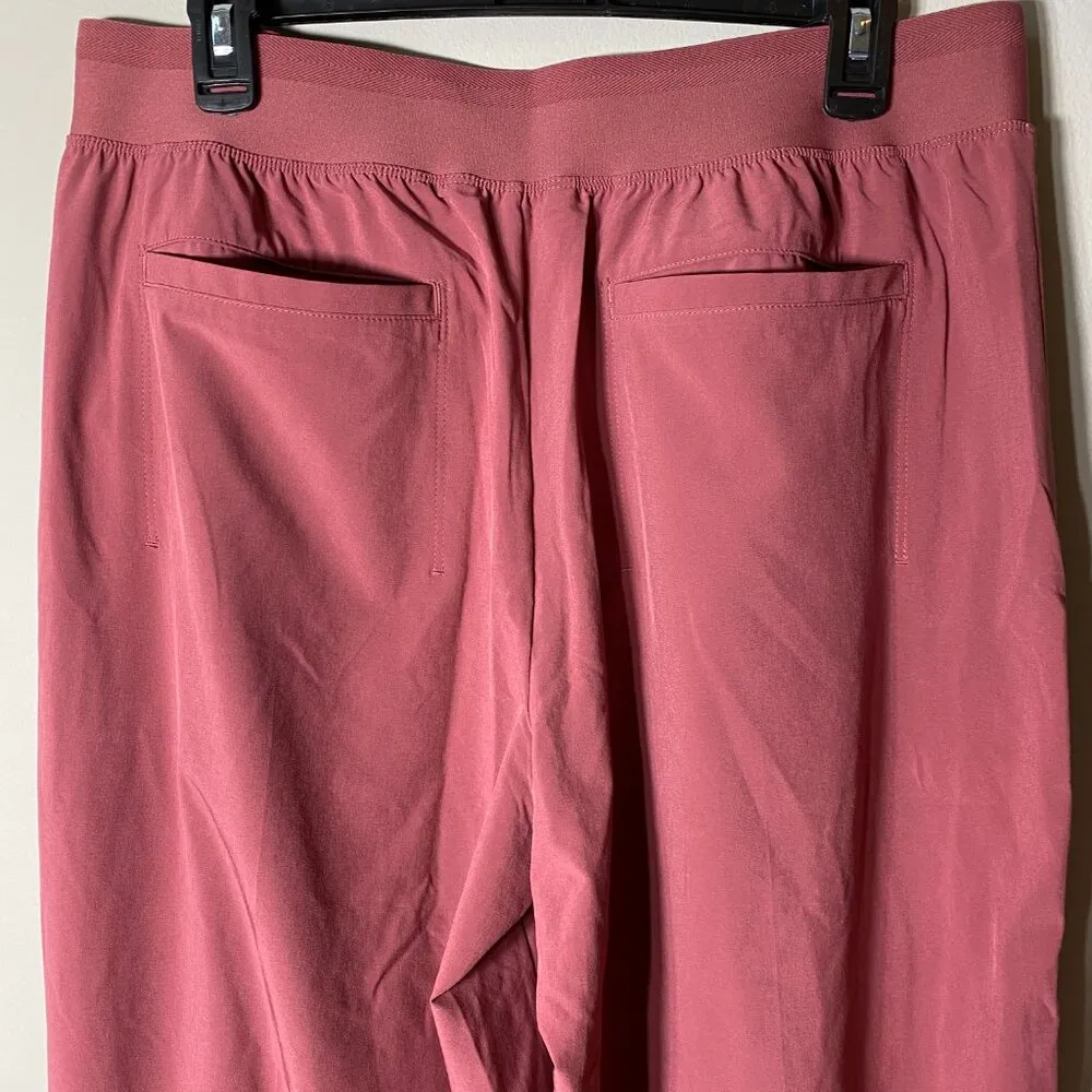 NWOT Athleta Womens Sz 12 Brooklyn Heights High Rise Wide Leg Trouser Berry Pink - Image 12