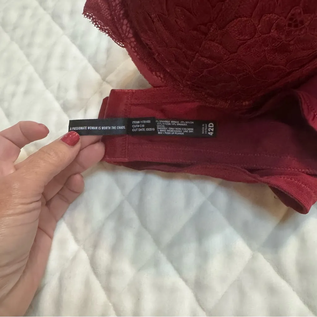 Torrid  Burgundy Lace Bra - Image 8