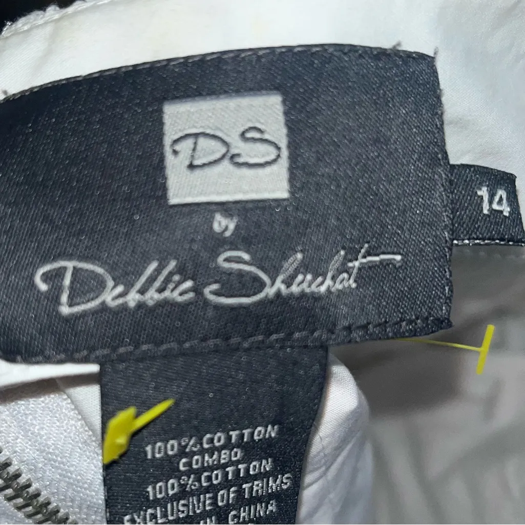 DS by Debbie Shuchat White 100% cotton lace floral Pencil Skirt Size 14 - Image 3