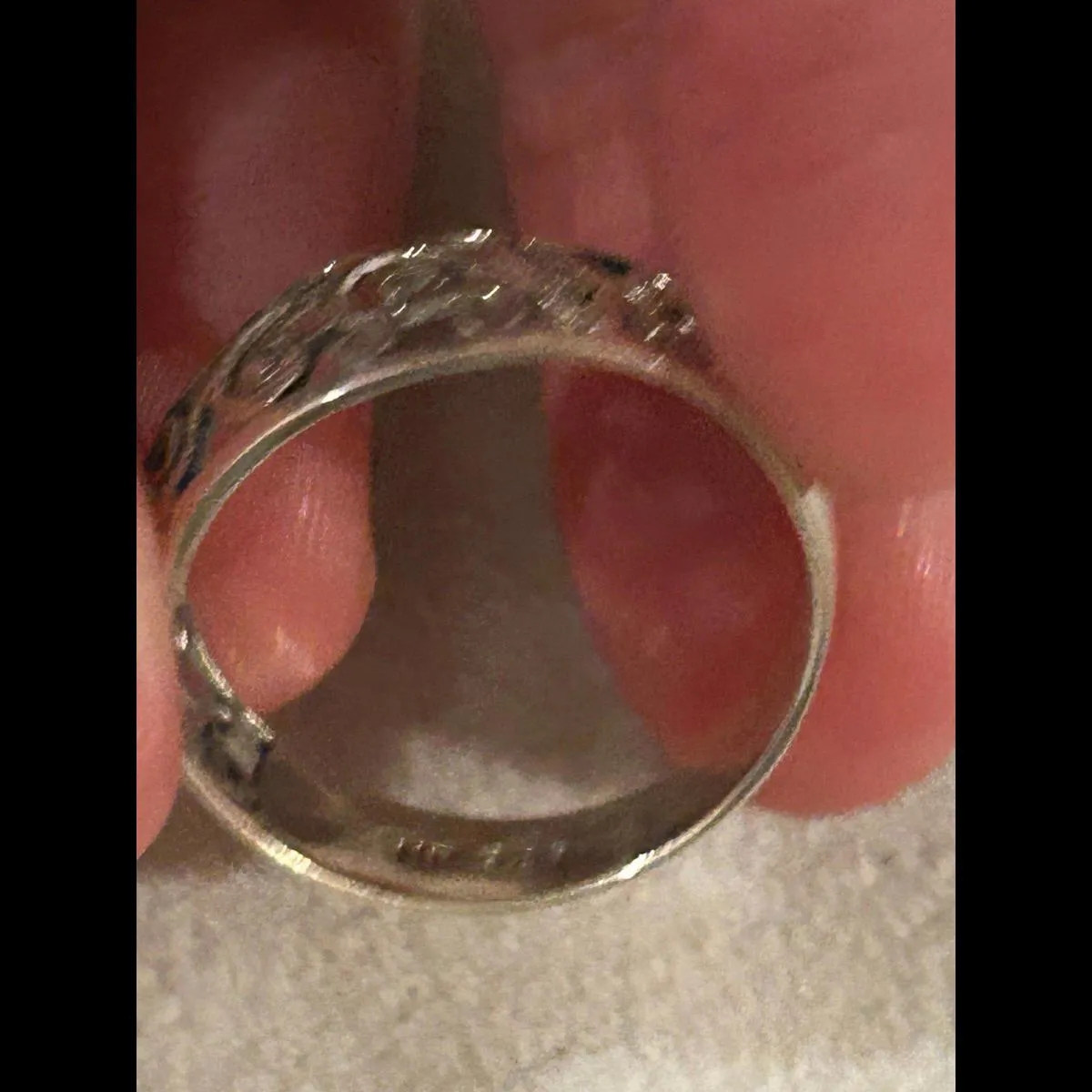 ring band sterling silver 925 beautiful unique size 9 - Image 4