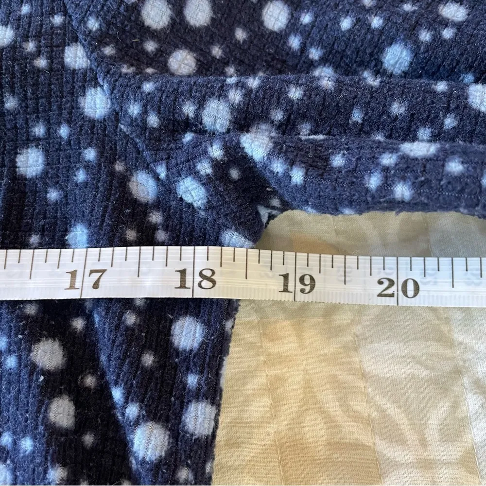 Nautica Navy Blue Bubble Print Long Sleeve Pajama Set Small - Image 7