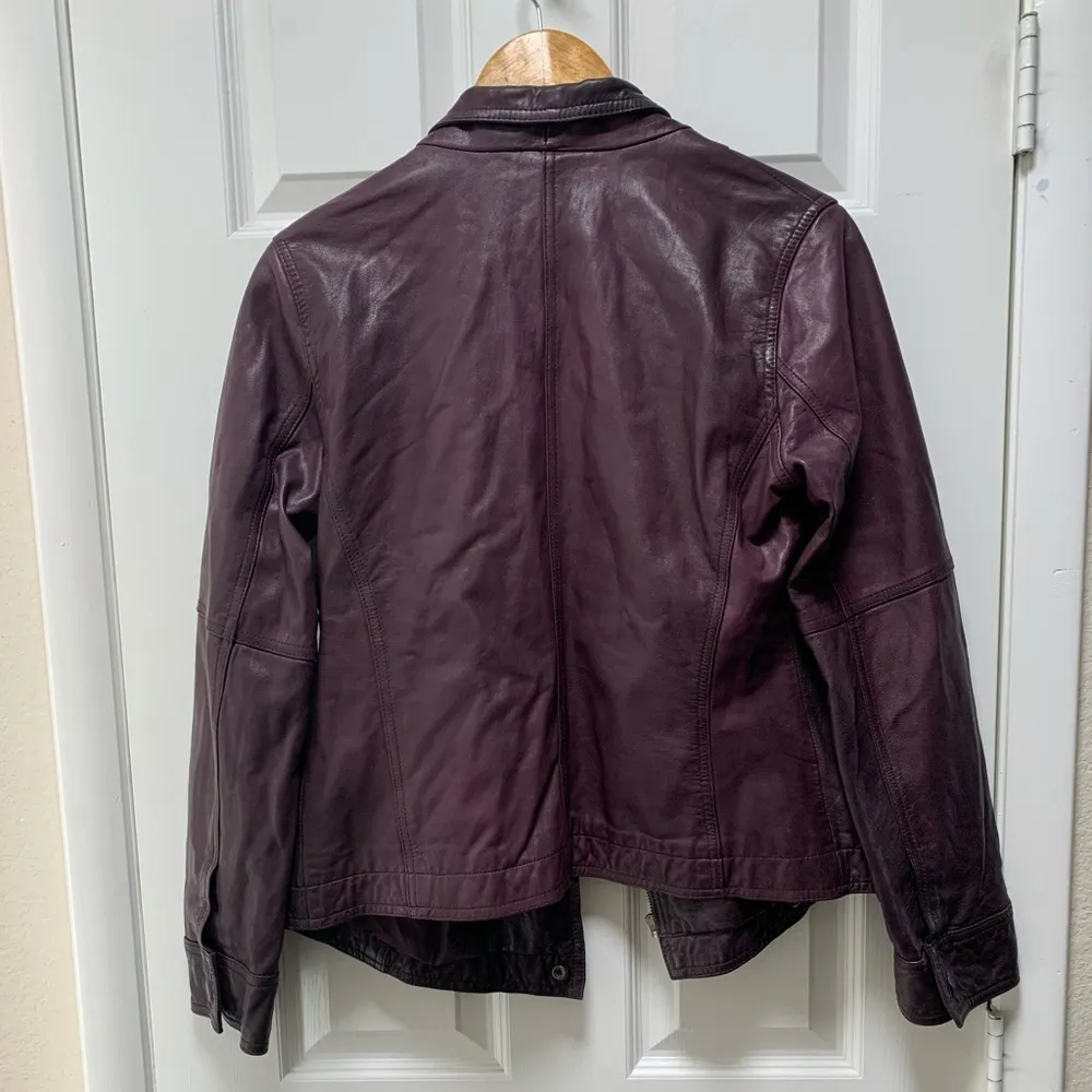 J. Jill Women moto leather jacket - Image 3