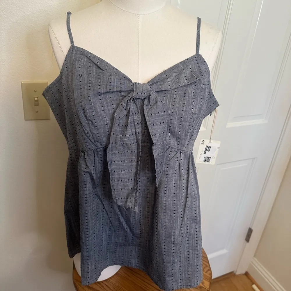 a.n.a  Blue Spaghetti Strap Top Size XL NWT - Image 9