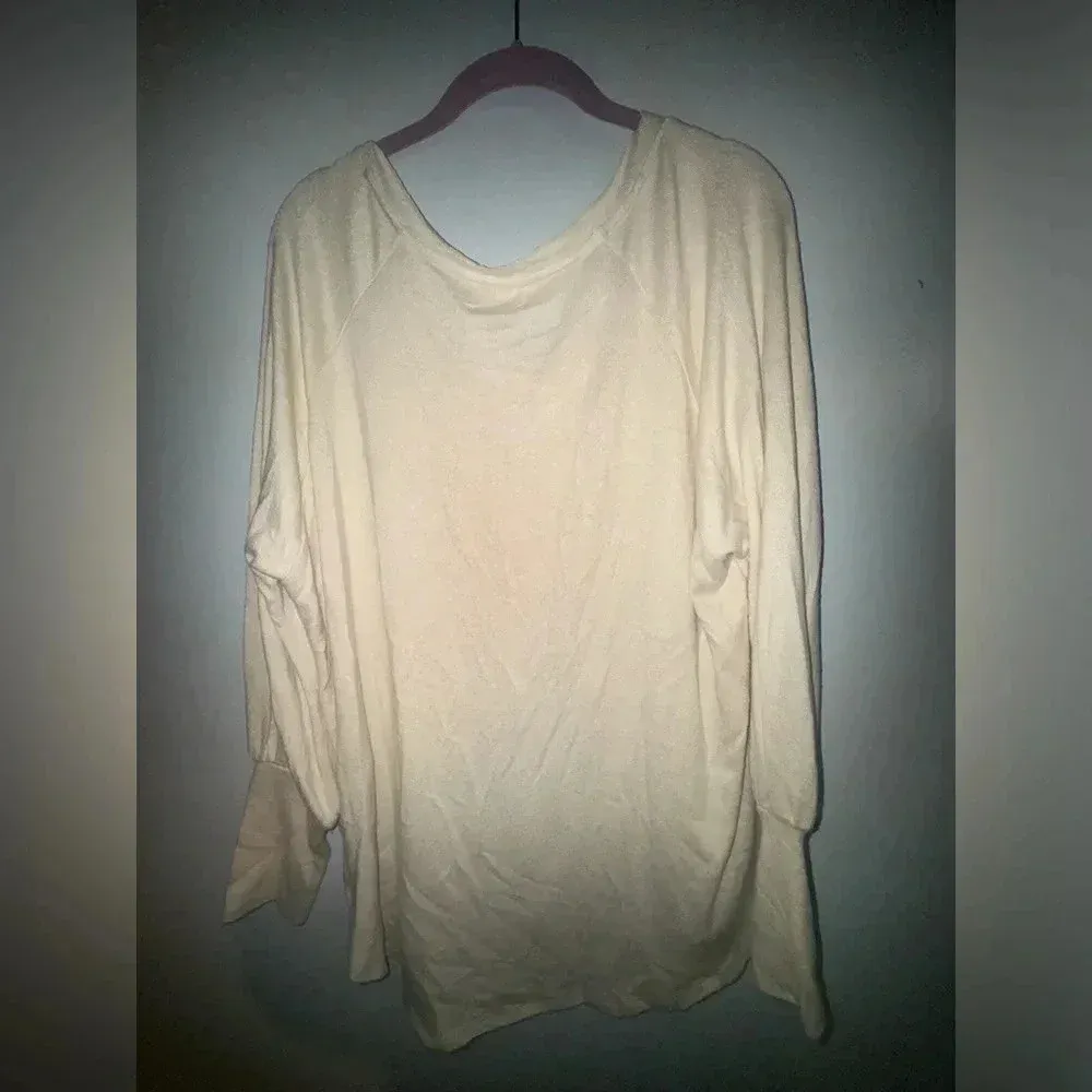 Knox Rose women’s‎ Cream Long Sleeve lightweight knit shirt size Large nwt - Image 2