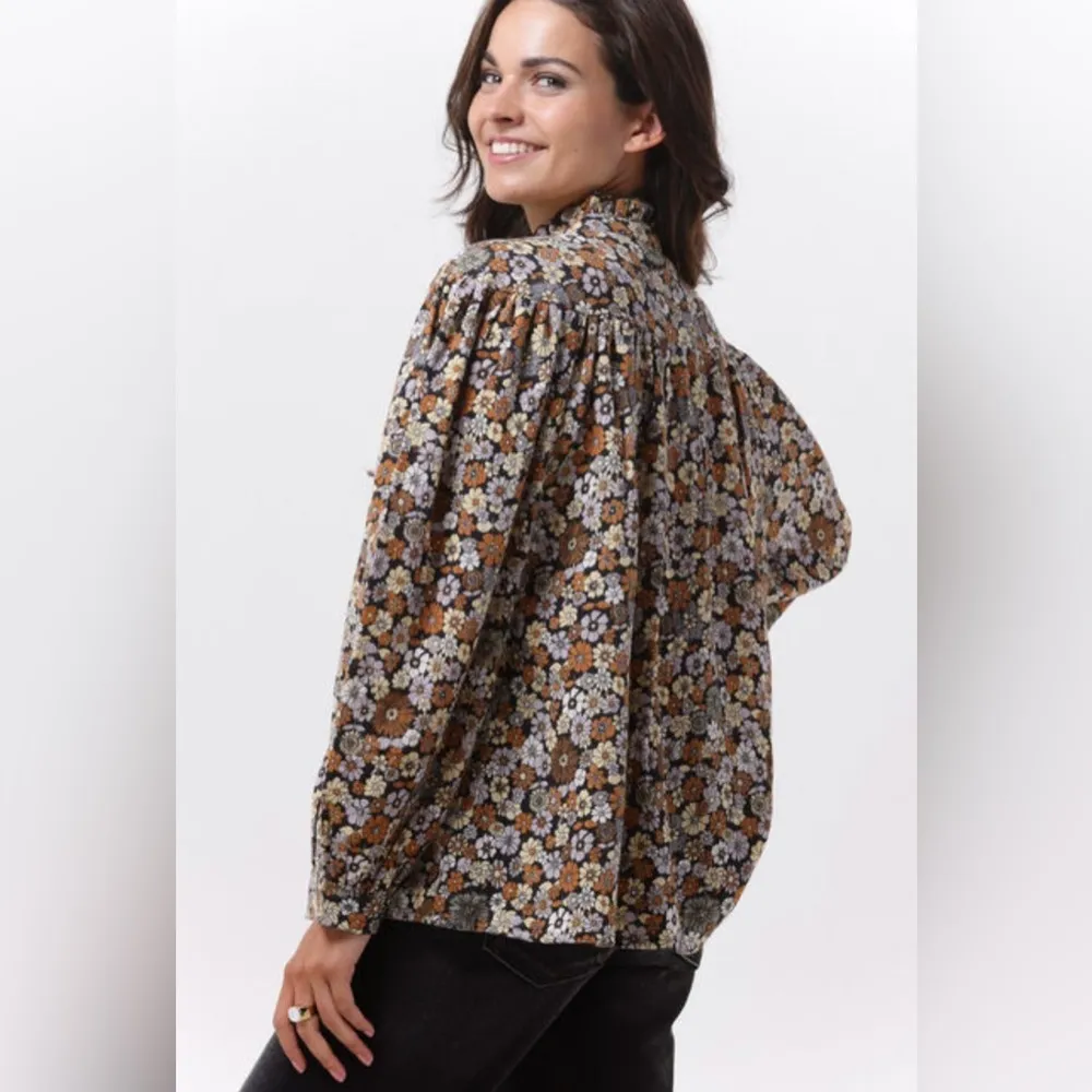 Antik Batik Colline Floral High Neck Blouse | XS Black - Image 2