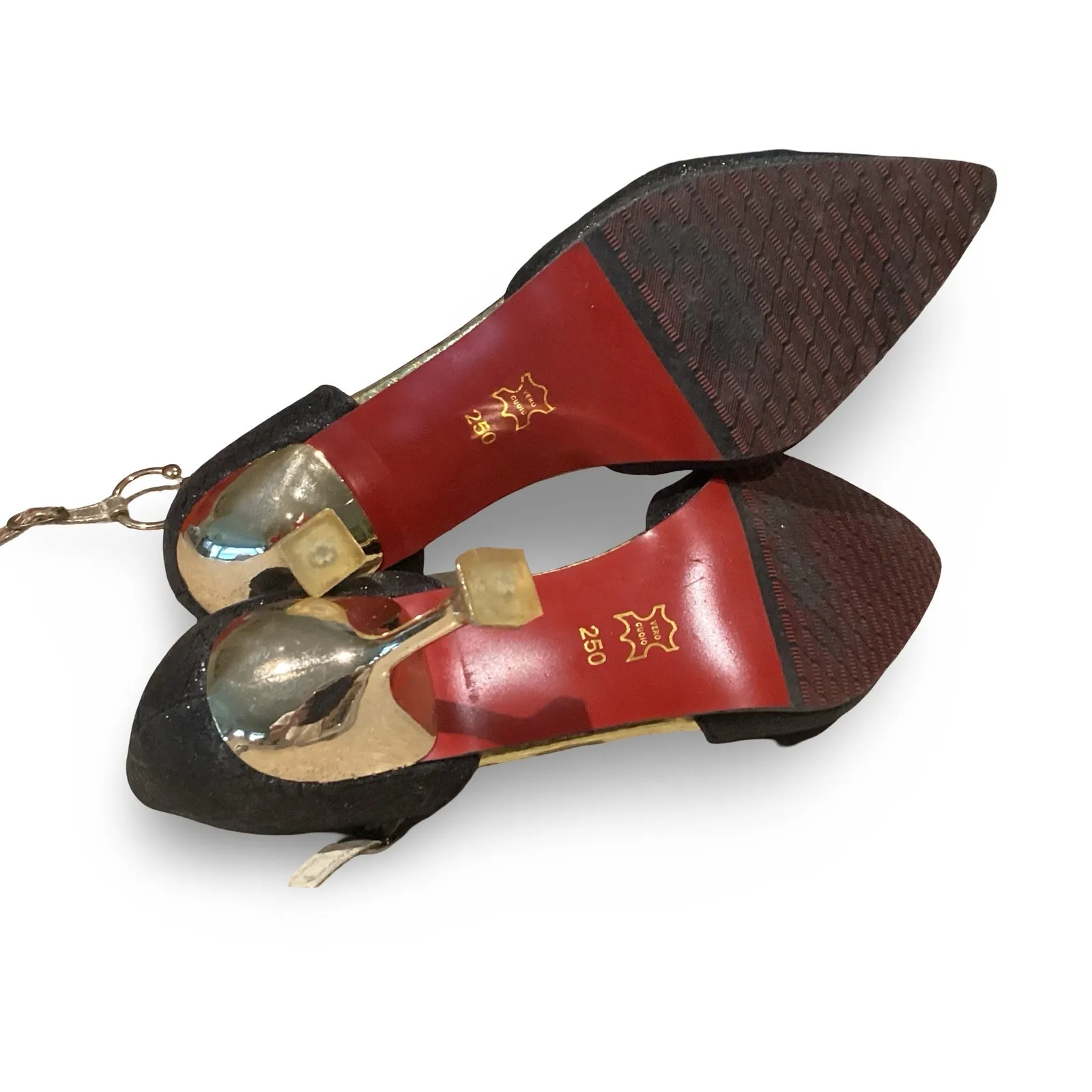 YM Glitter Heels Black Size 8.5 - Image 7