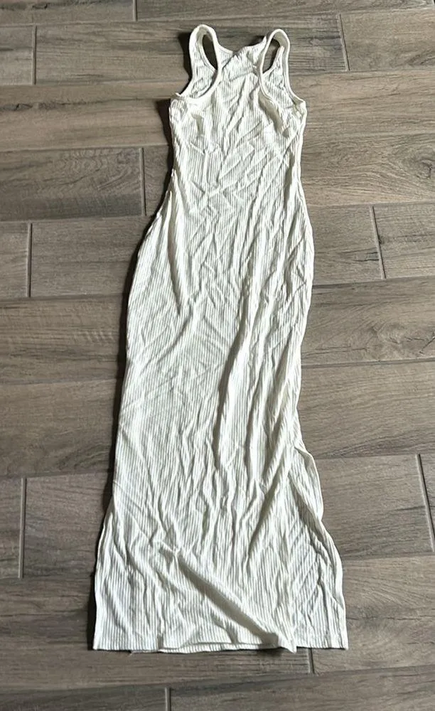 Toby heart ginger white ribbed dress - Image 5