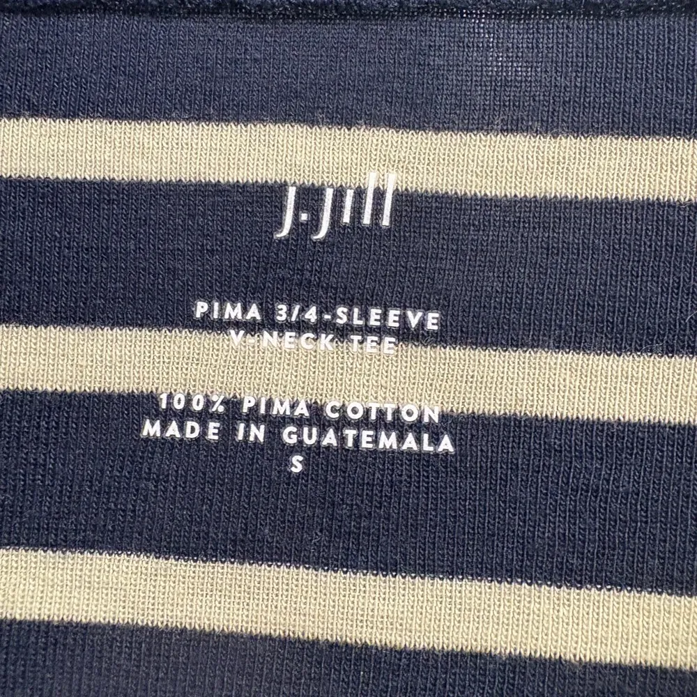 J.Jill striped pima cotton v - Image 2