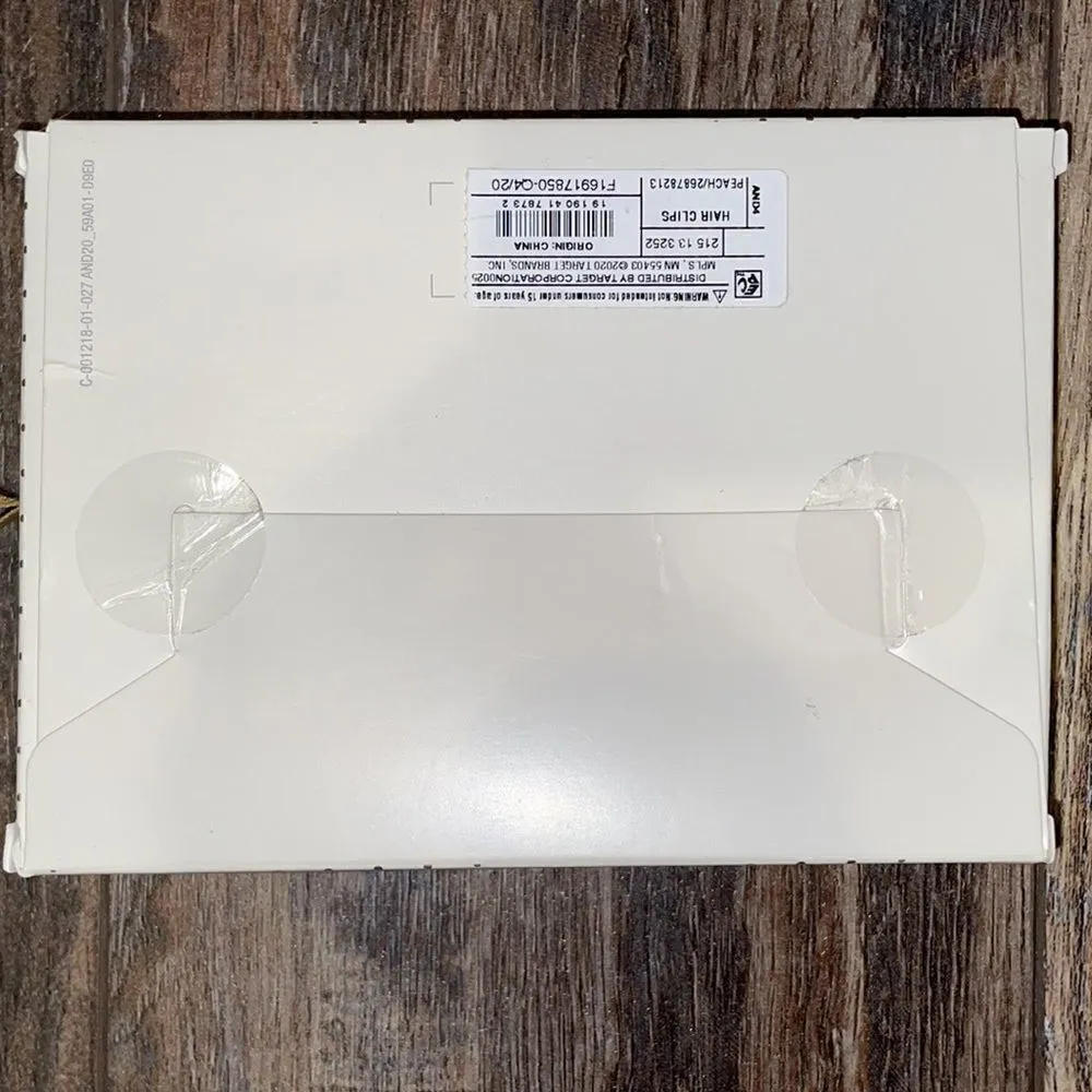 (5/$25) A New Day Peach Floral Gold Hair Clips, NWT - Image 2