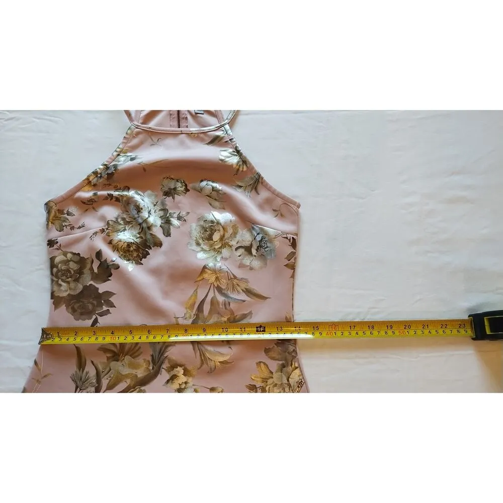 J. For Justify Pink Metallic Floral Sleeveless Summer Dress size Small. - Image 11