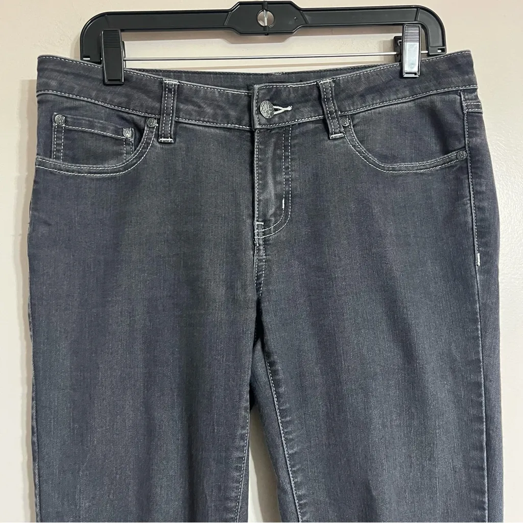prAna Kayla Slim Fit Soft Jeans Women Size 6/28 Gray Stretch Denim UPF 50+ - Image 2