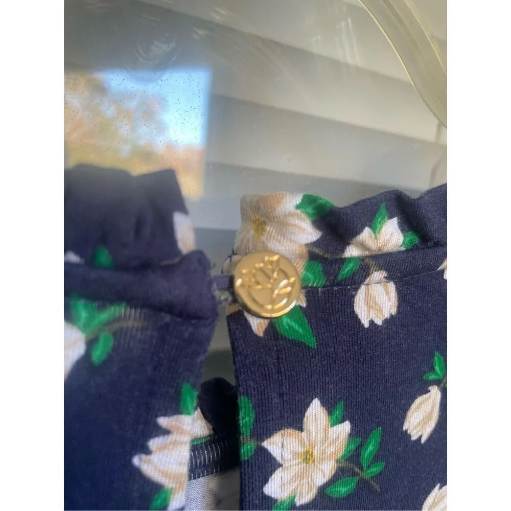 Draper James Blue Magnolia Print Knee length long sleeve Dress Size M￼ - Image 9