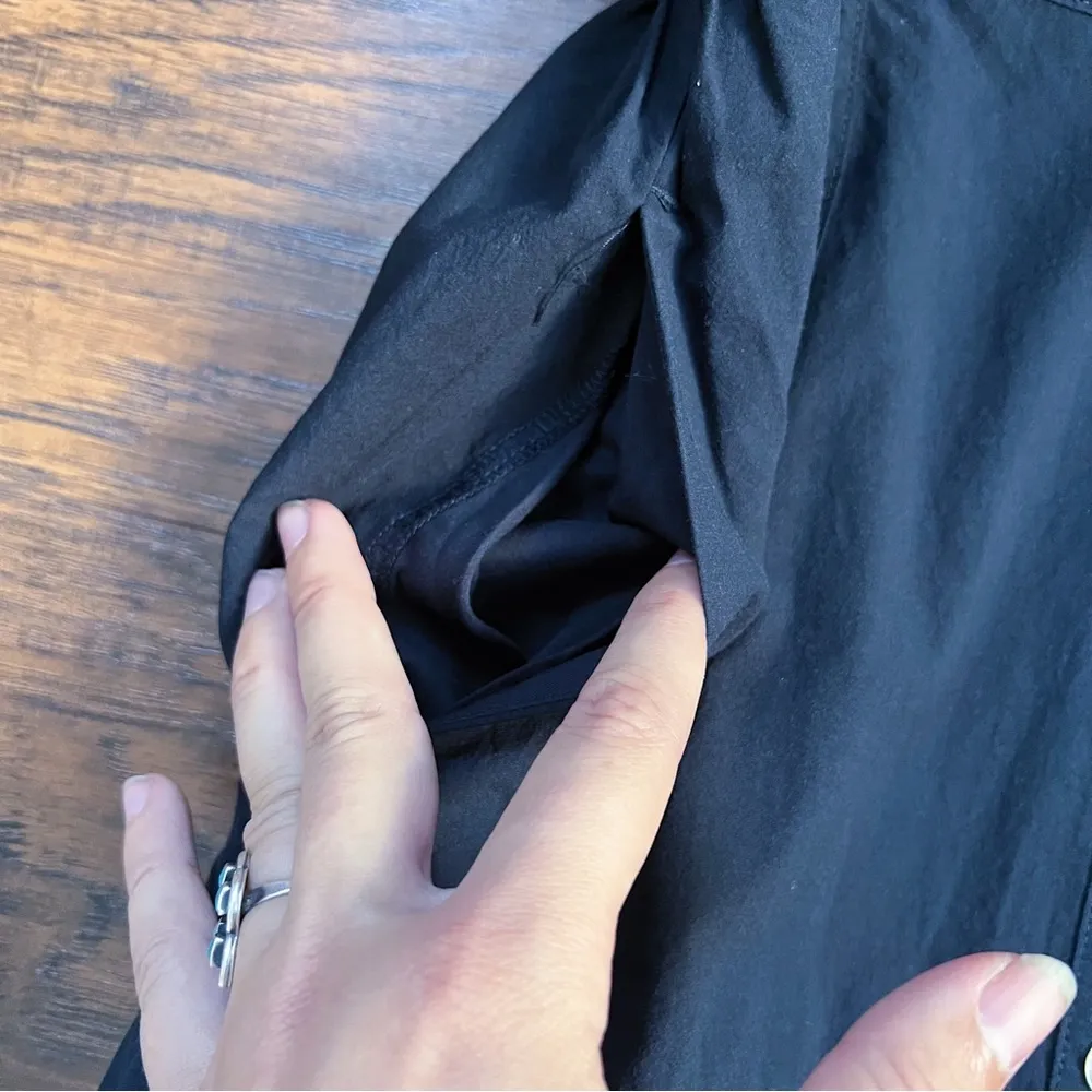 Madewell • Suzette Button-Front Tiered Midi Dress black cotton poplin sundress - Image 7