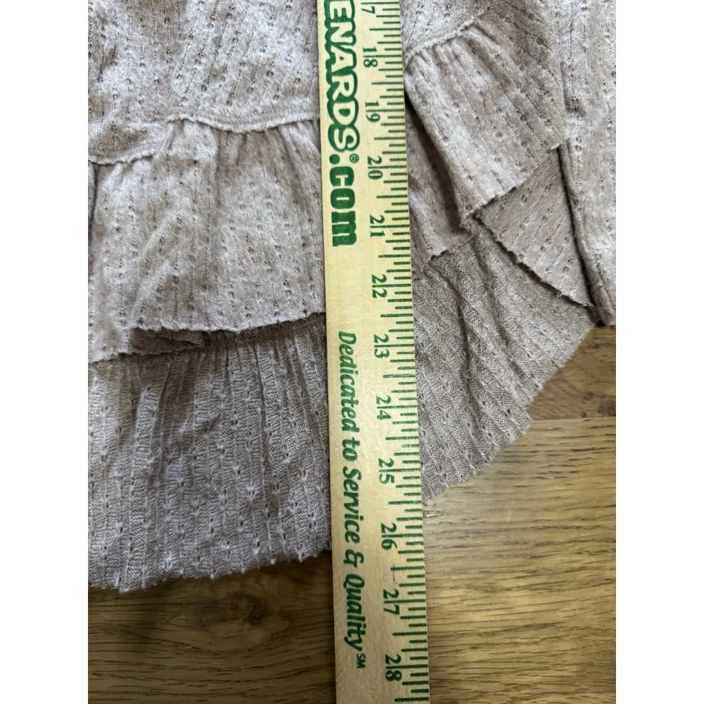 Anthropologie Maeve Cowl Addie Ruffled Hacci Pullover Long Sleeve‎ Sweater Sz XS - Image 4