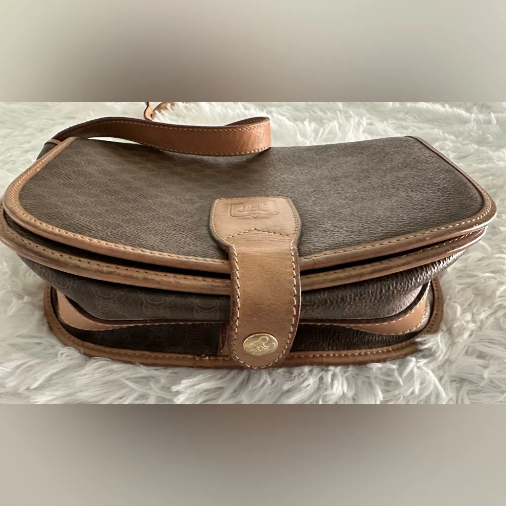 Celine Brown Macadam Crossbody Bag Handbag‎ - Image 5